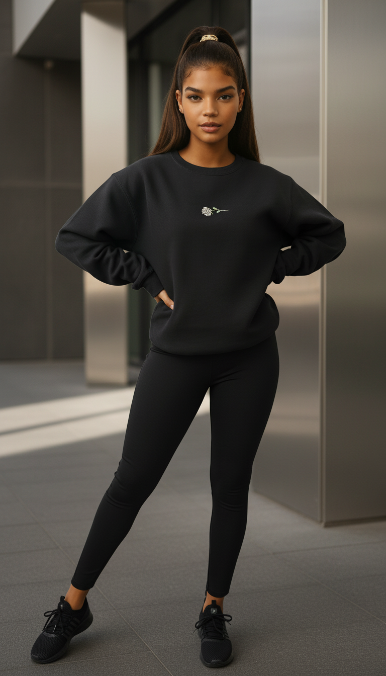 Black Heavyweight Crewneck Sweatshirt