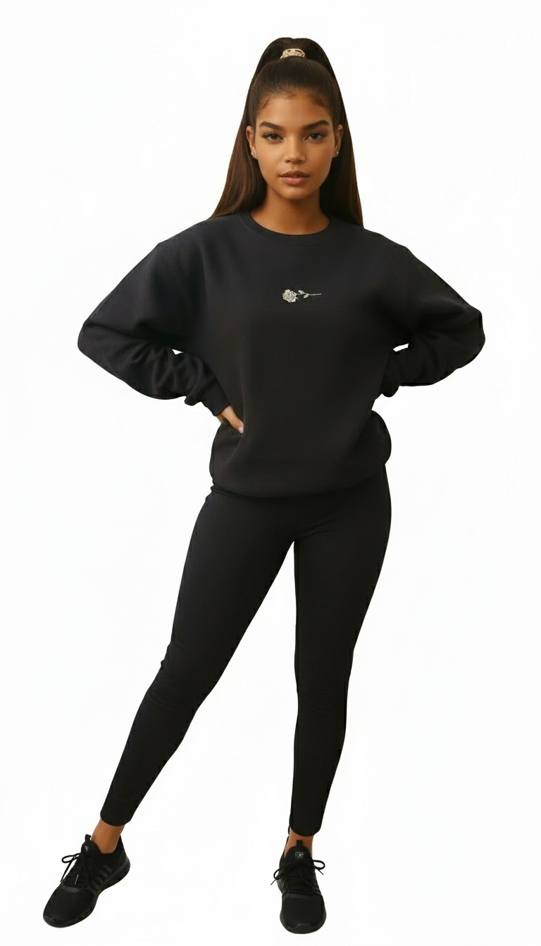 Black Heavyweight Crewneck Sweatshirt