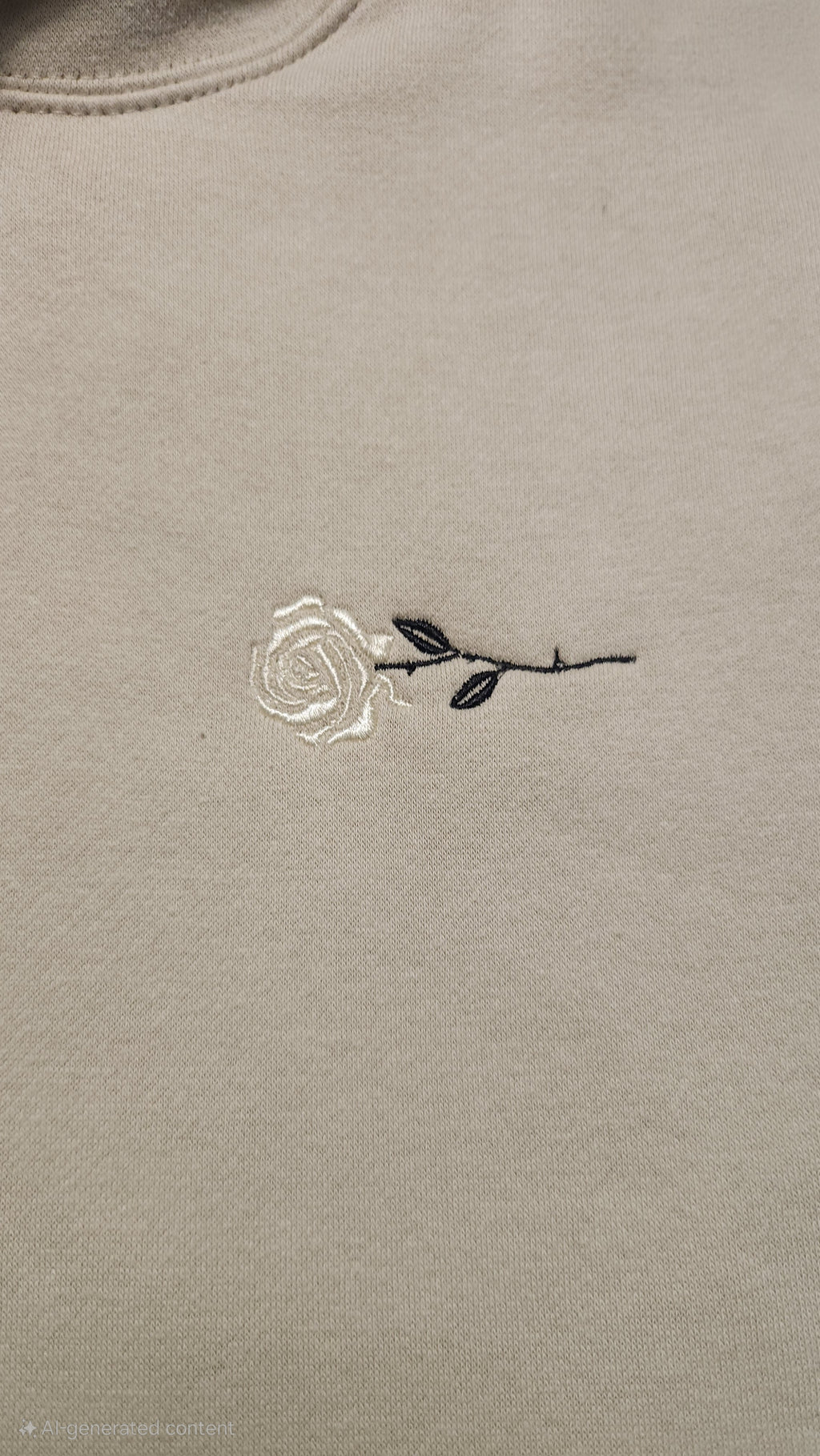 Unisex Soft Gray Heavyweight Hoodie With 2 Tone Rose