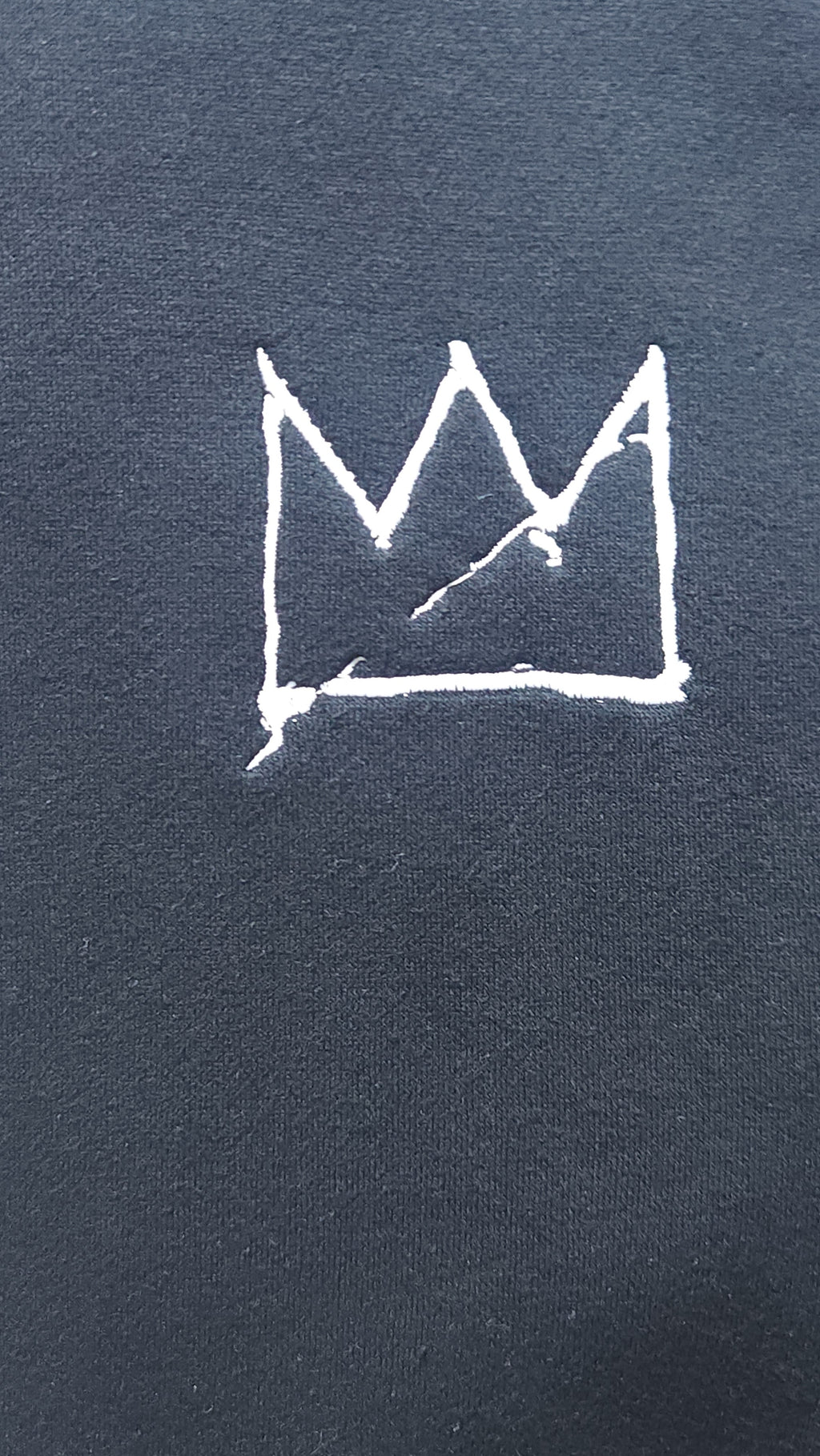 Unisex Black Heavyweight Hoodie With Embroidery Crown