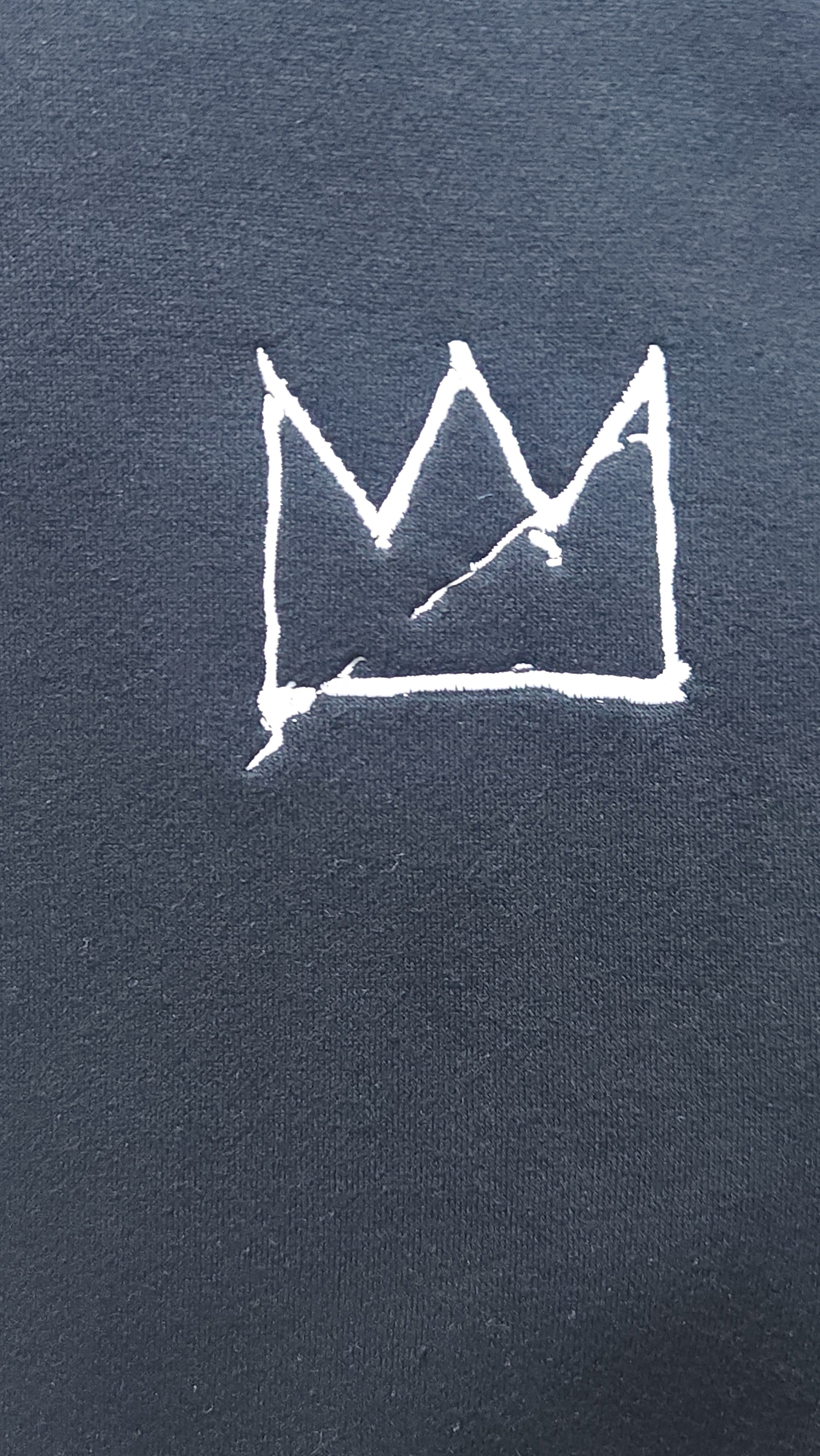 Unisex Black Heavyweight Hoodie With Embroidery Crown