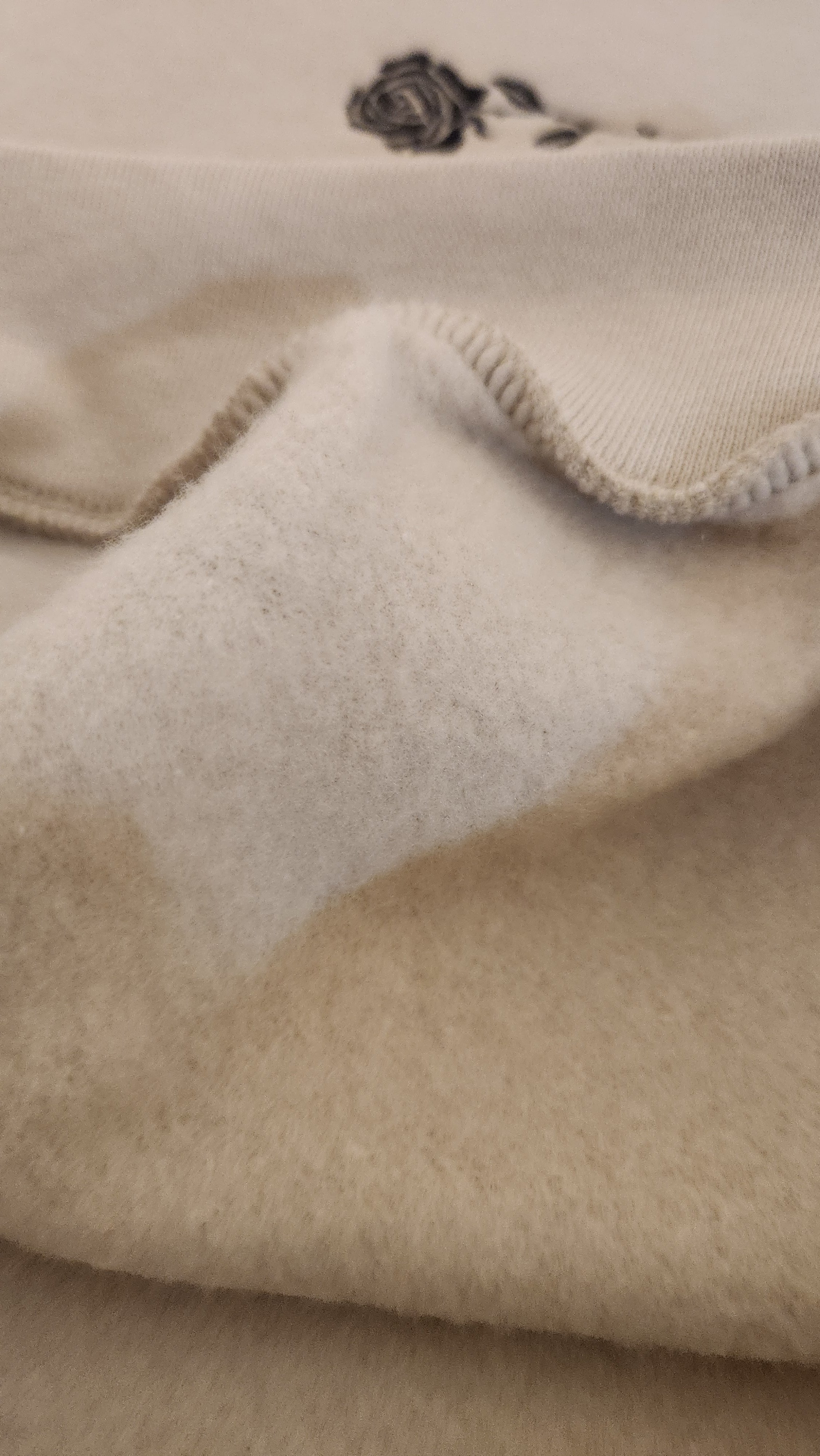 Beige Cropped Top With Rose