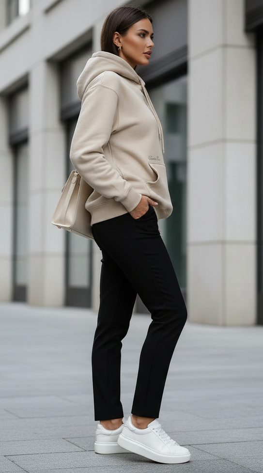 Unisex Soft Gray Heavyweight Hoodie With 2 Tone Rose