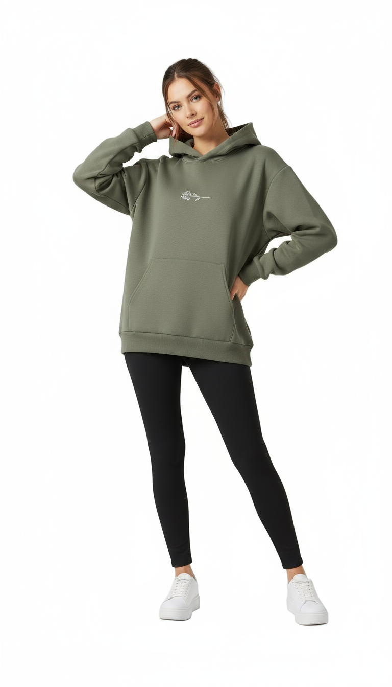 Olive Green Oversized Max Heavyweight Hoodie