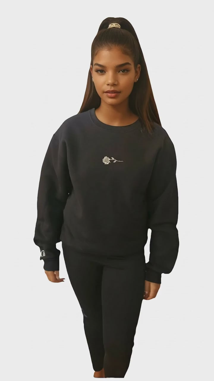 Black Heavyweight Crewneck Sweatshirt