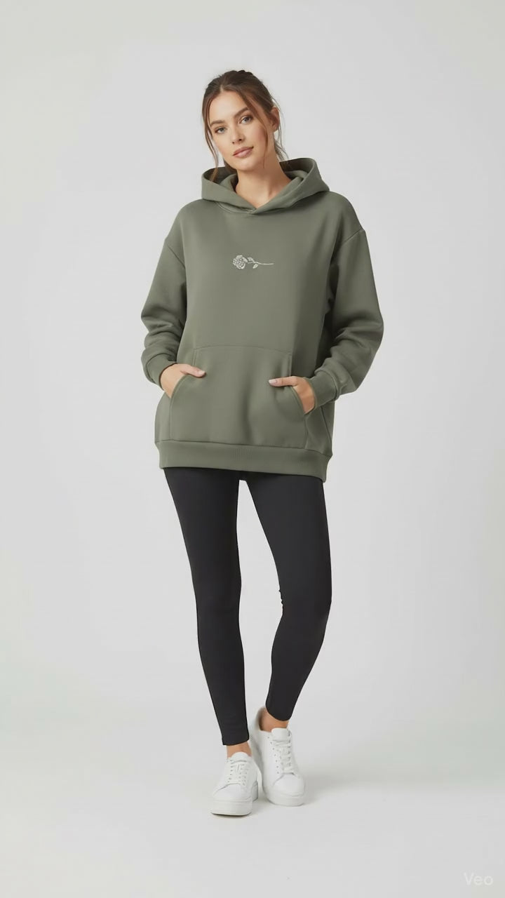 Olive Green Oversized Max Heavyweight Hoodie