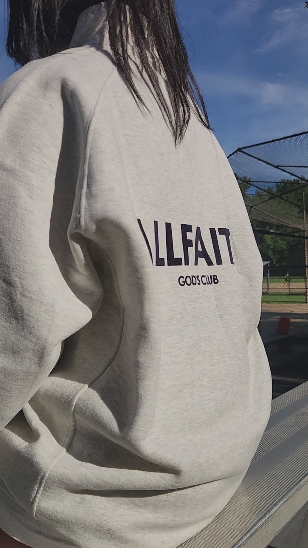 Unisex ALLFAITH Oatmeal Fleece Track JACKET