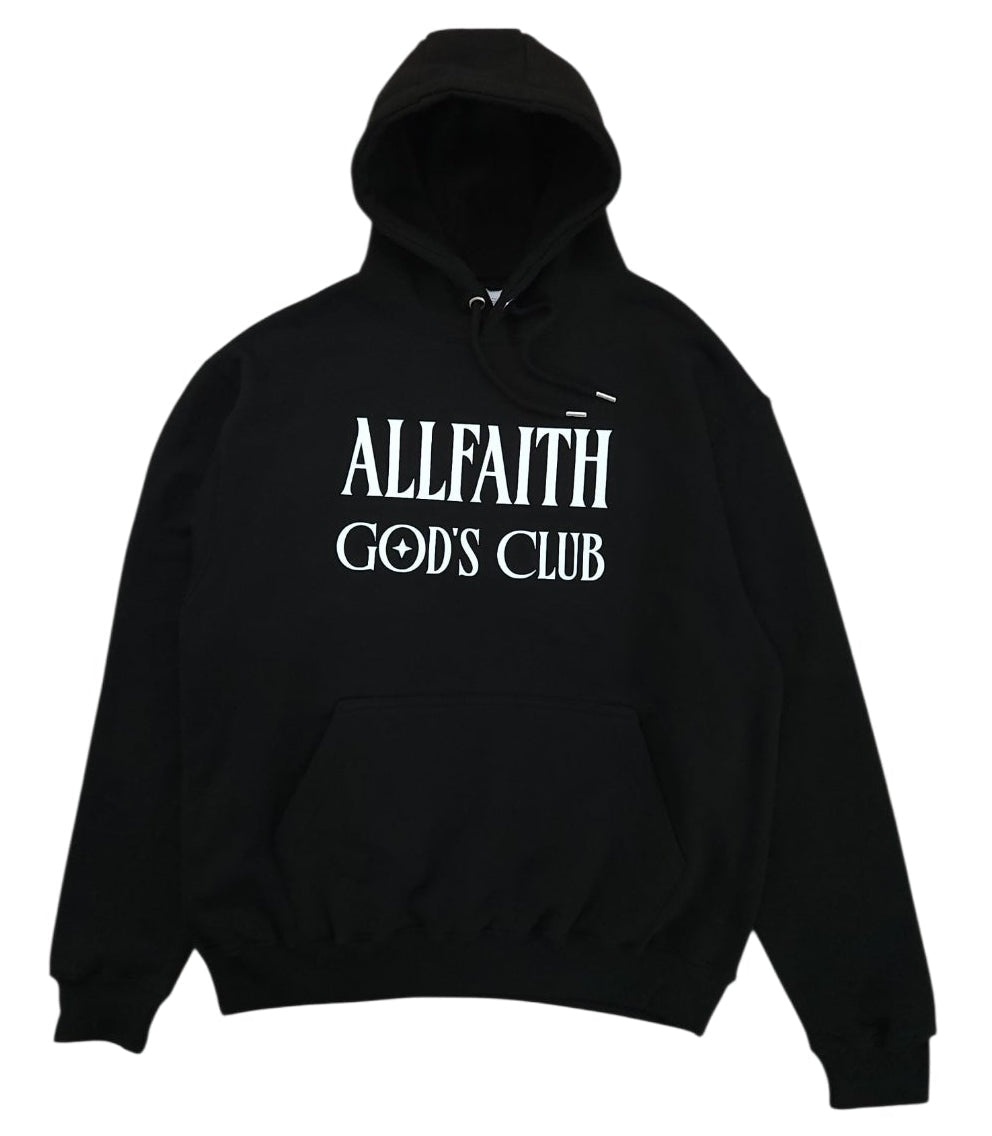 Unisex ALLFAITH GOD'S CLUB Black Fleece Hoodie