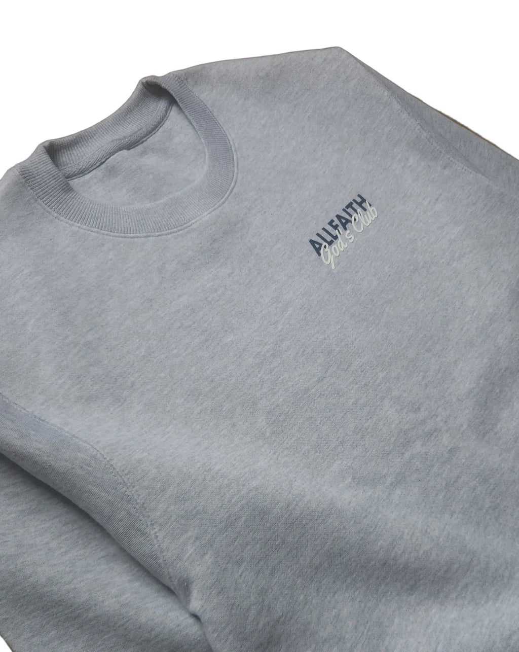 Unisex ALLFAITH GOD'S CLUB Grey Heather Crewneck