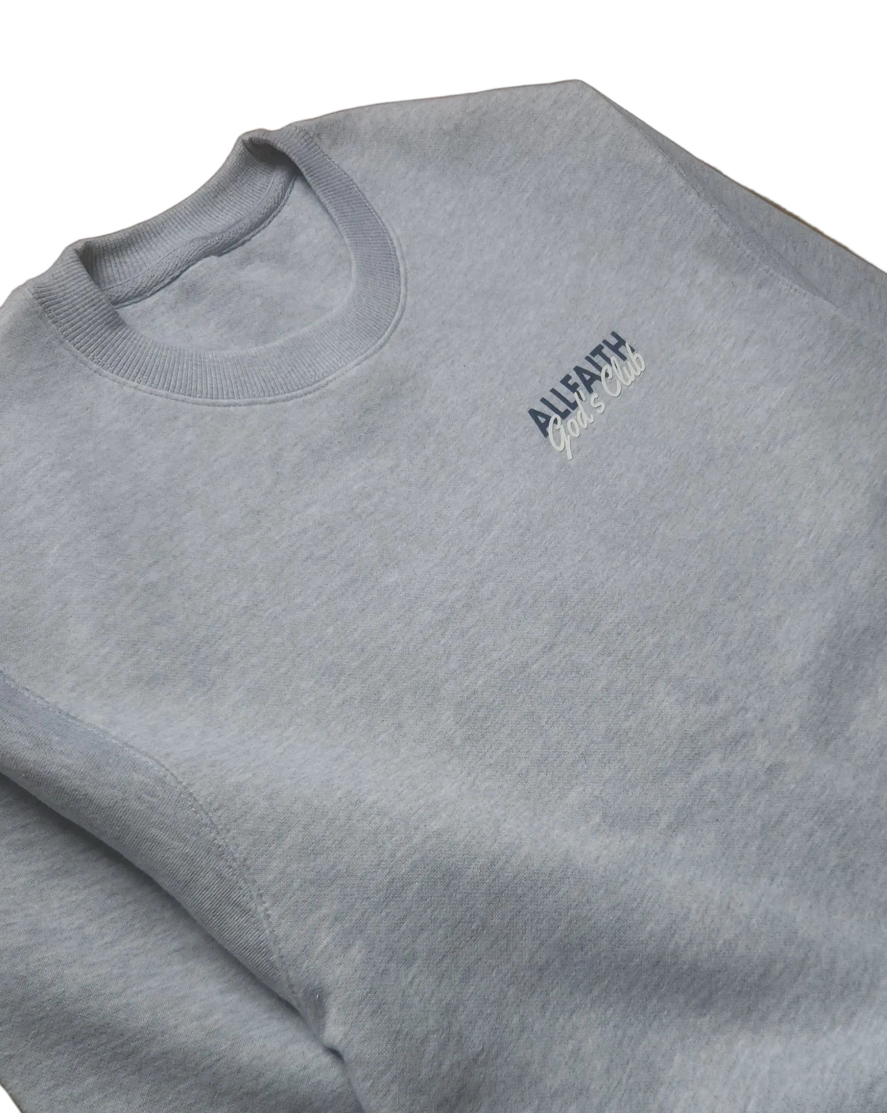 Unisex ALLFAITH GOD'S CLUB Grey Heather Crewneck