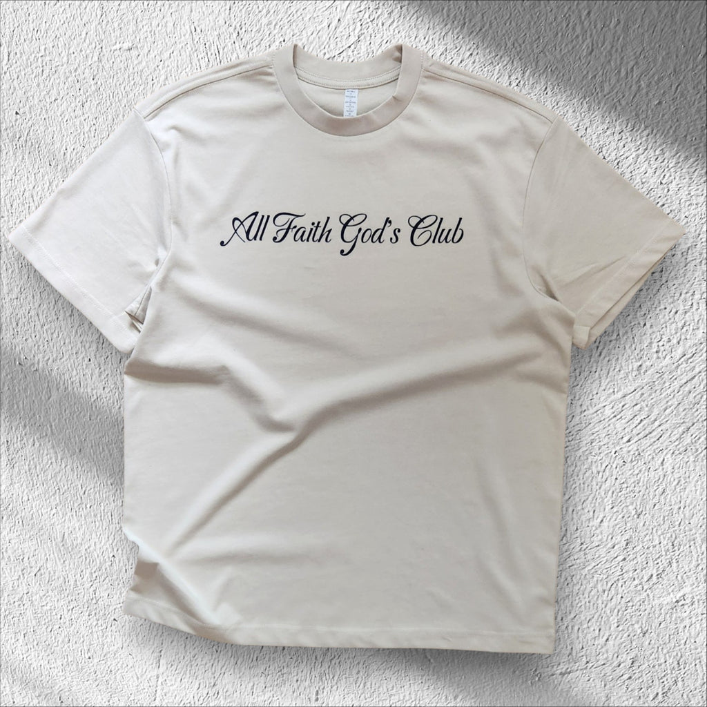 PRE-ORDER Unisex Beige Heavyweight Oversized T-Shirt