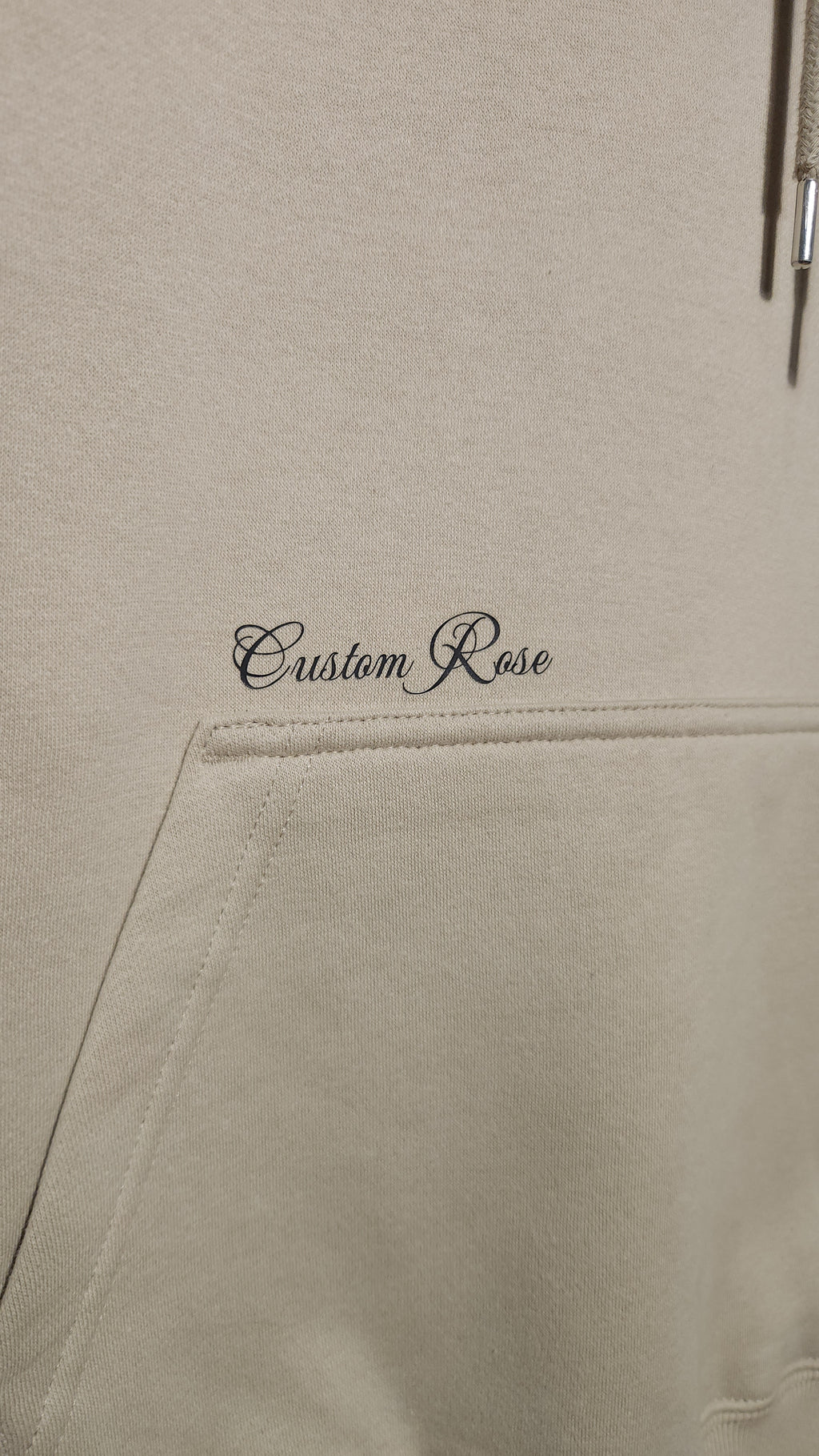 Unisex Soft Gray Heavyweight Hoodie With 2 Tone Rose