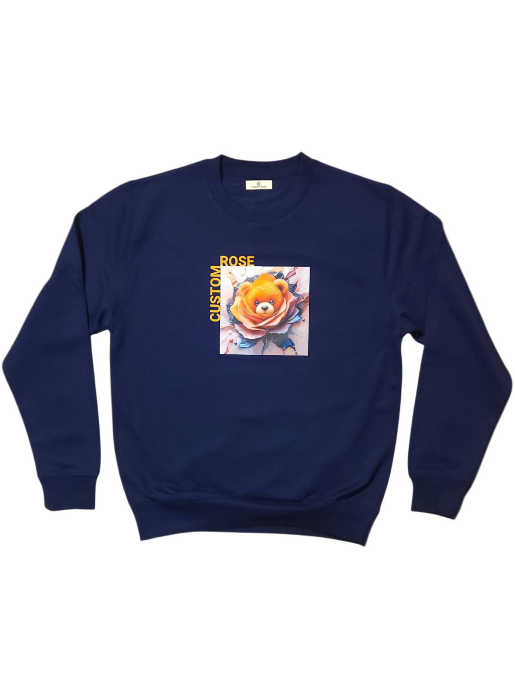Navy Blue Crewneck With Graphic In Front