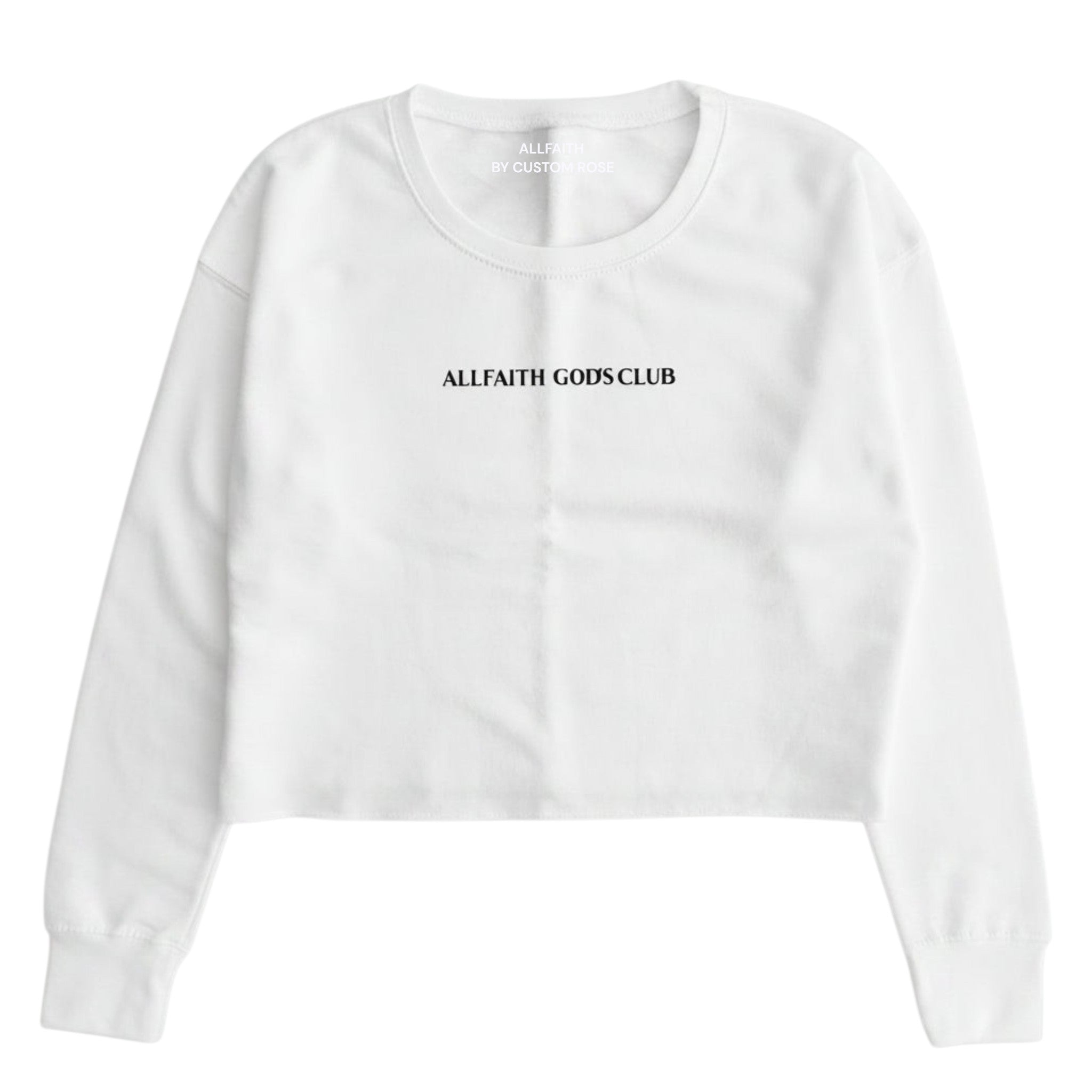 Women ALLFAITH GOD'S CLUB Cropped Sweatshirt