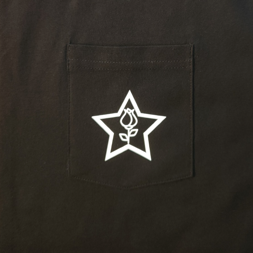 Unisex Rose In Star Black T-Shirt