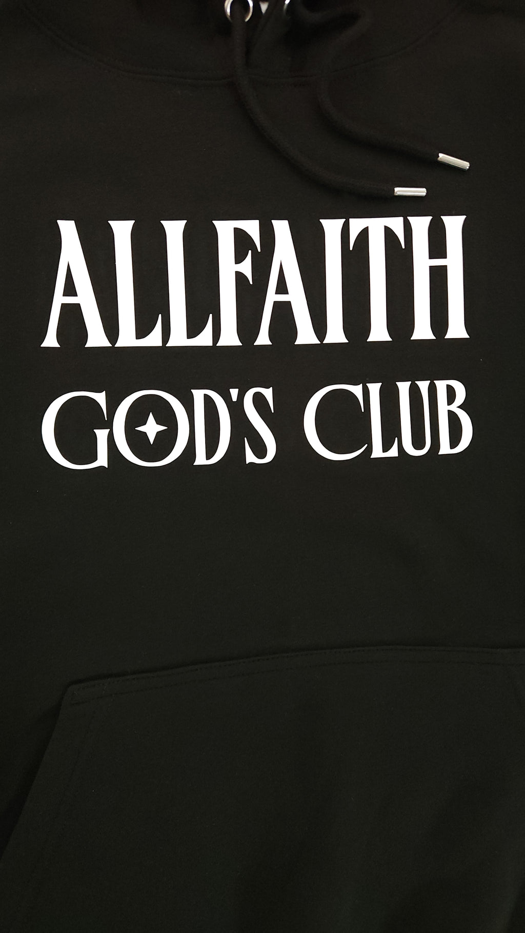 Unisex ALLFAITH GOD'S CLUB Black Fleece Hoodie