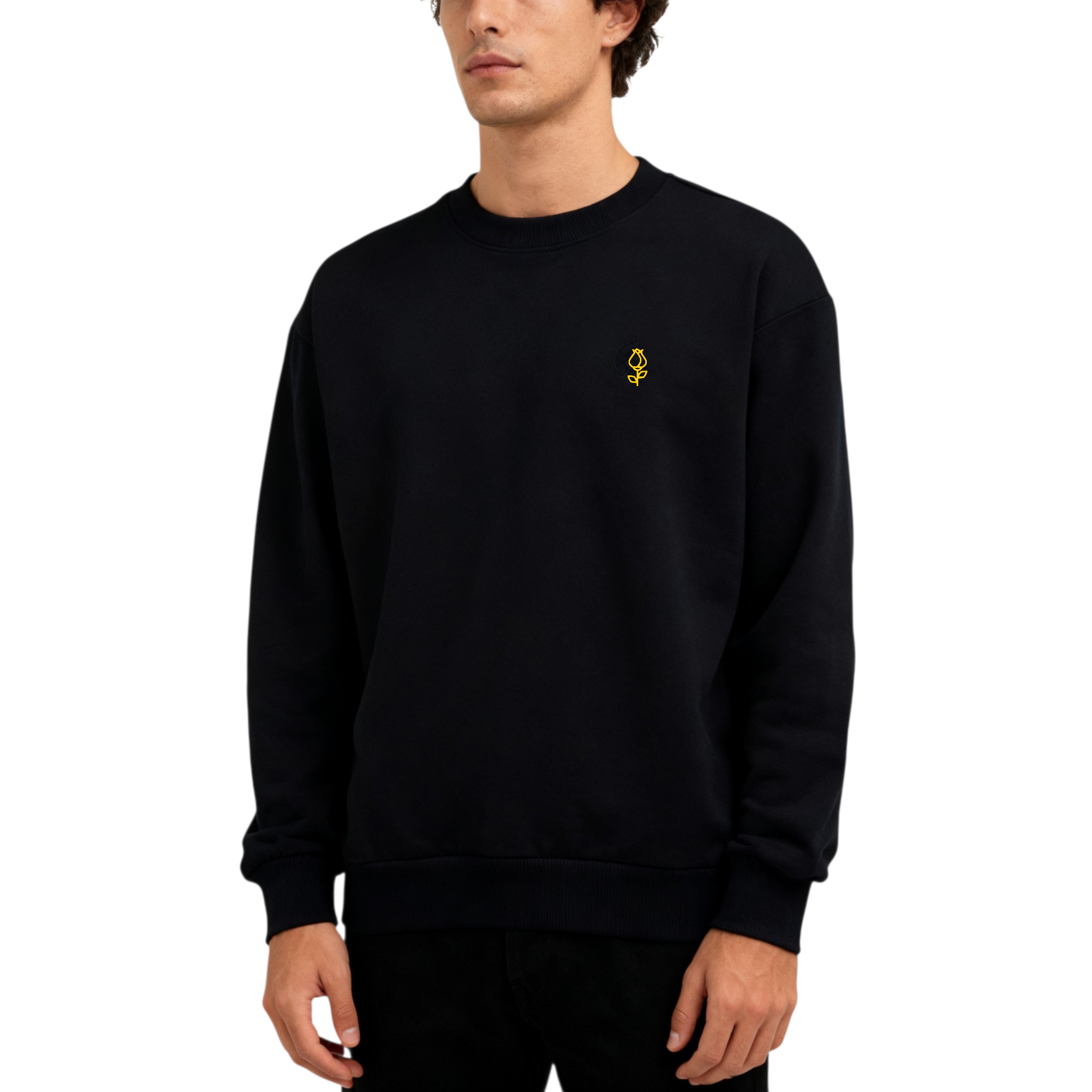 Unisex Yellow Rose Crewneck