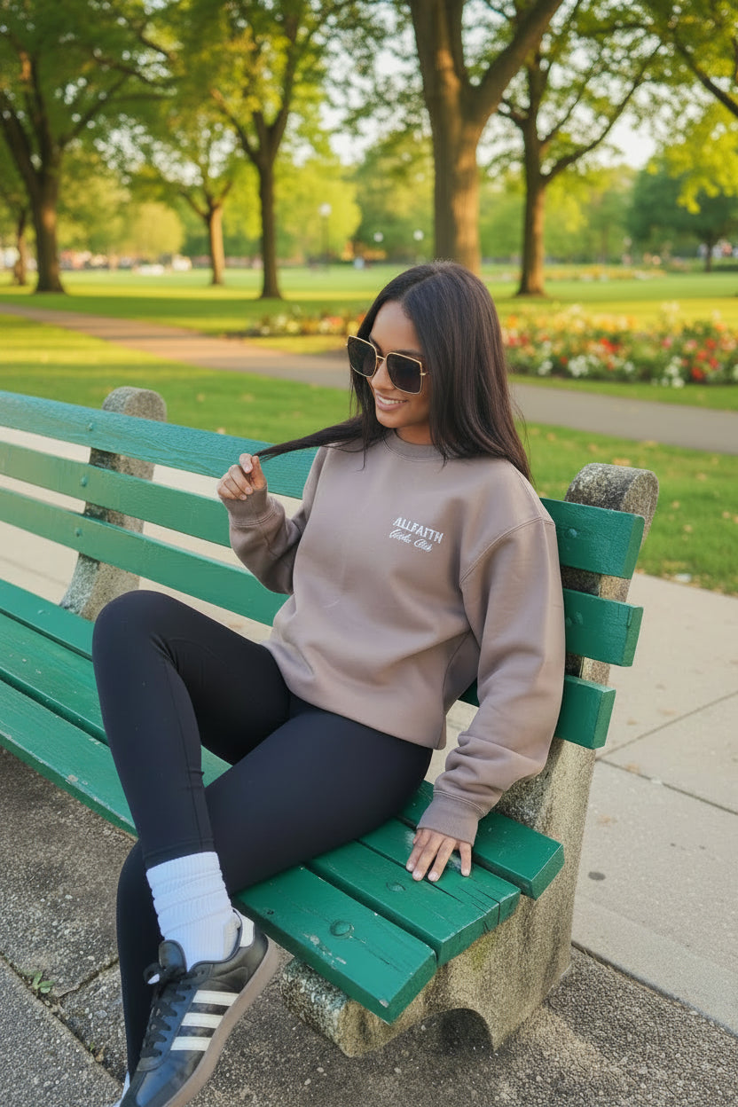 Unisex ALLFAITH BROWN SWEATSHIRT