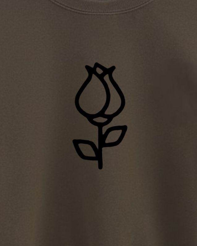 Women's Espresso Mid Cropped Crewneck