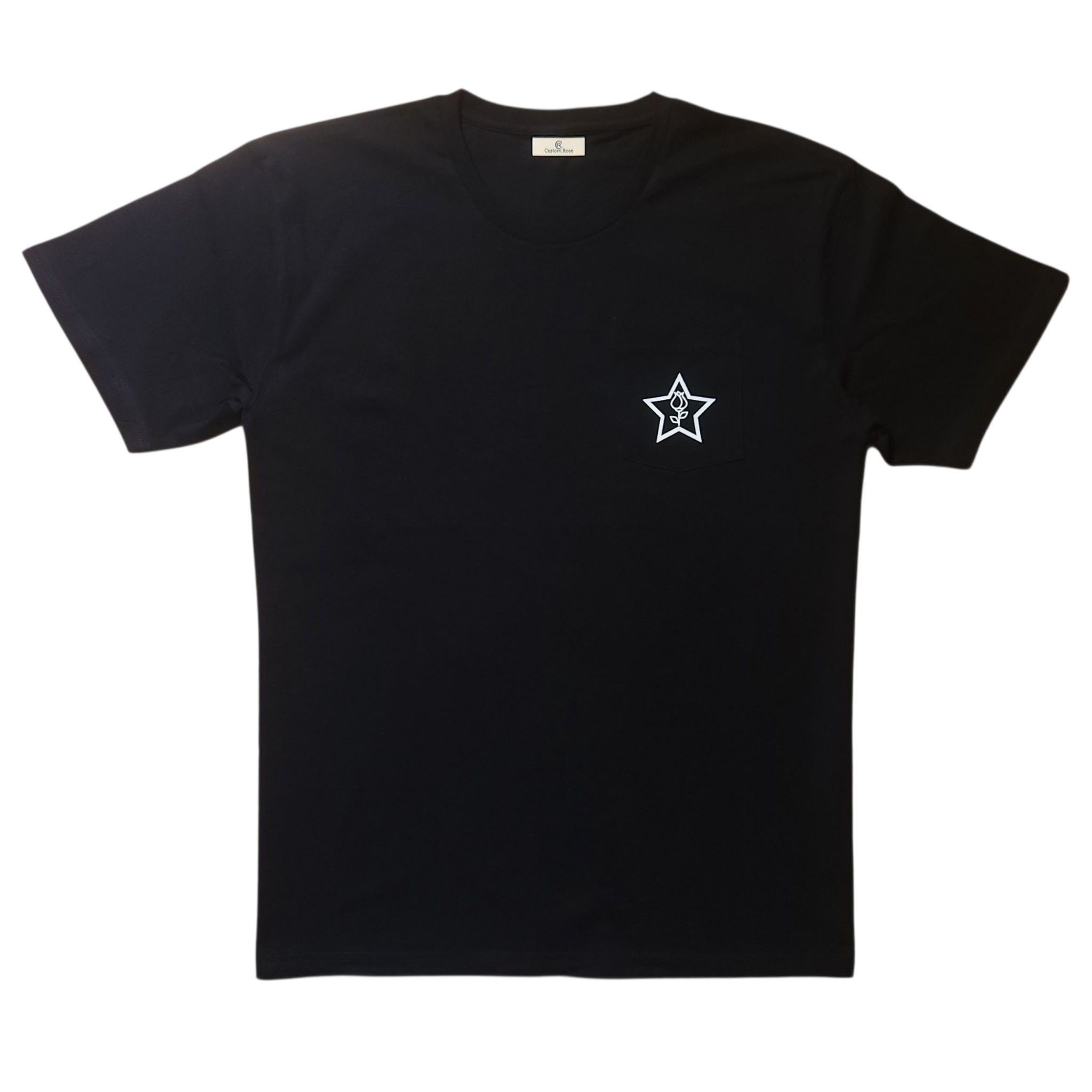 Unisex Rose In Star Black T-Shirt