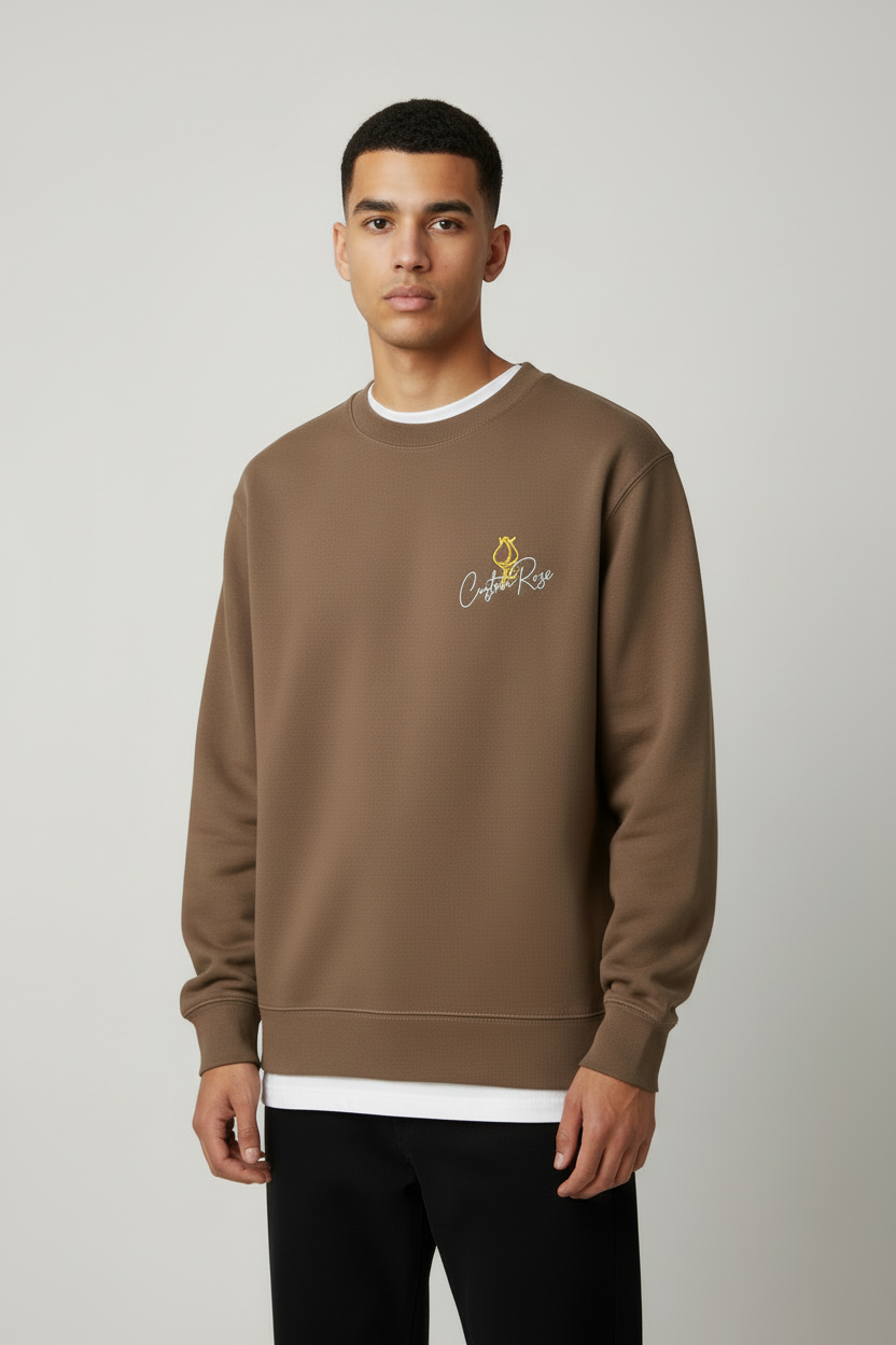 Unisex Brown Crewneck