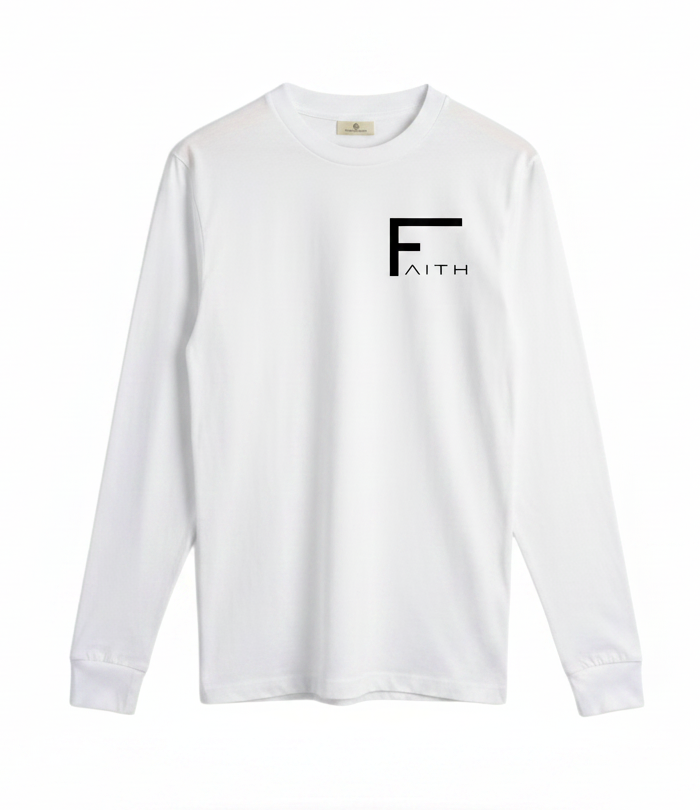 White FAITH Long Sleeve Shirt