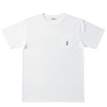 White T-Shirt With Burgundy Rose