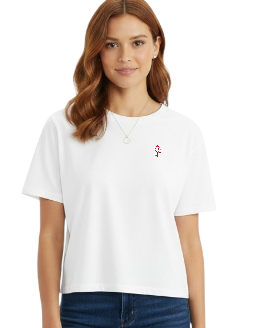 Women's White Heavyweight Boxy T-Shirt