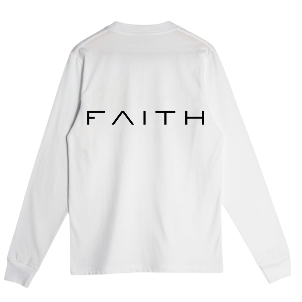 White FAITH Long Sleeve Shirt