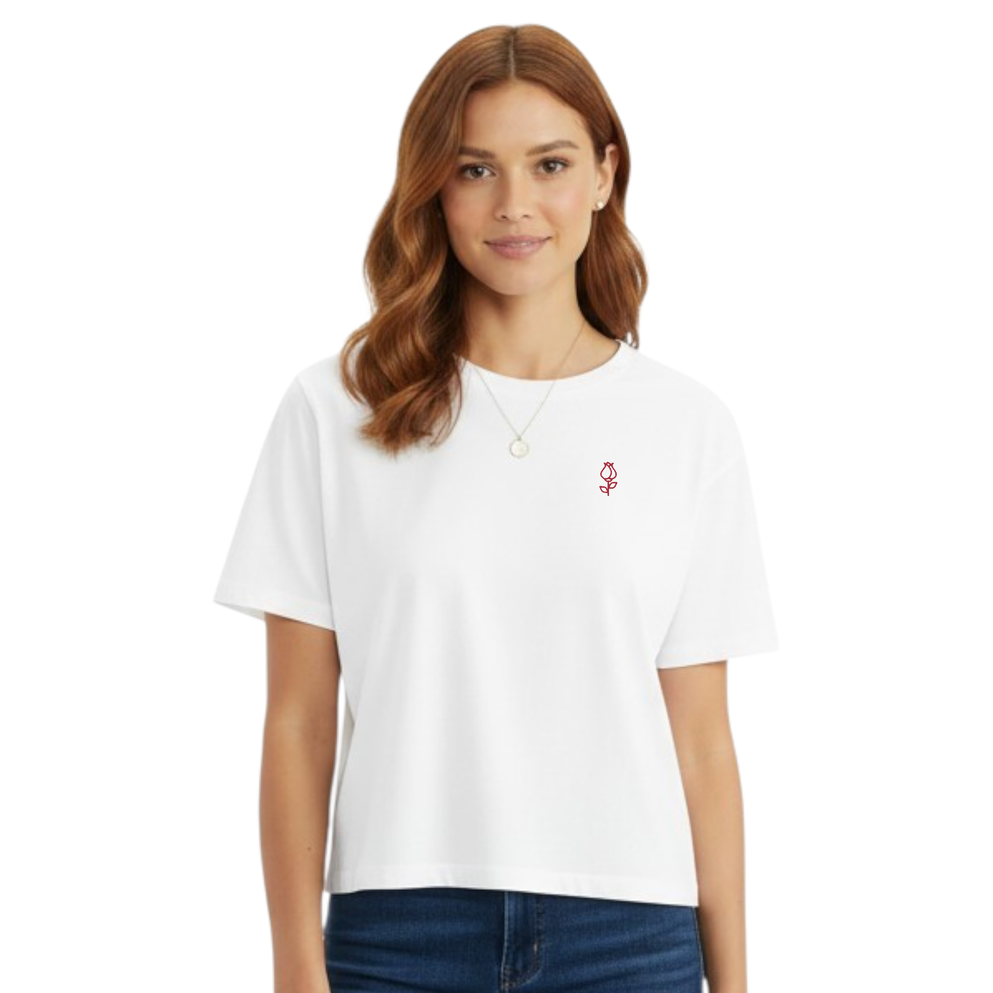 Women's White Heavyweight Boxy T-Shirt