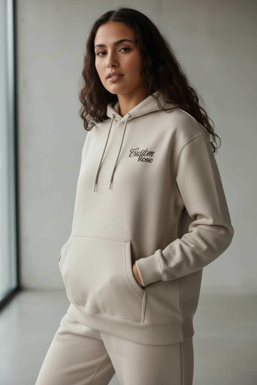 Fleece Silver Heavyweight Hoodie