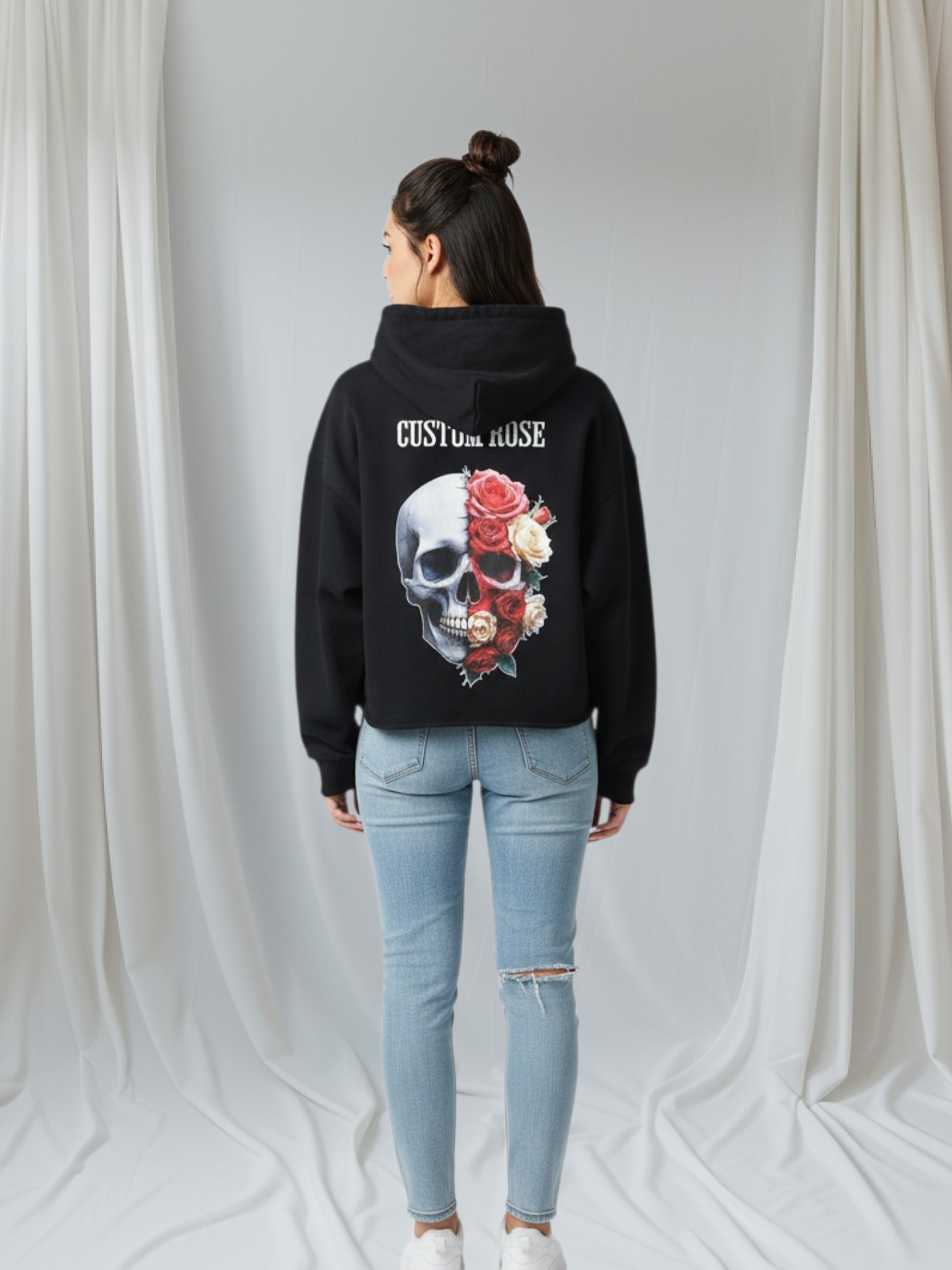 Loose Cropped Boxy Fit Hoodie