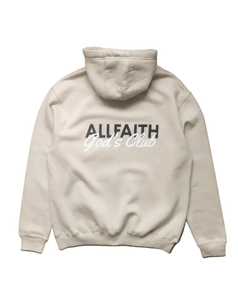 Unisex ALLFAITH GOD'S CLUB Stone Grey Hoodie