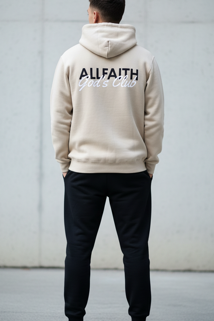 Unisex ALLFAITH GOD'S CLUB Stone Grey Hoodie