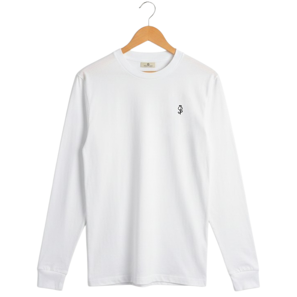 Unisex White Long Sleeve Shirt