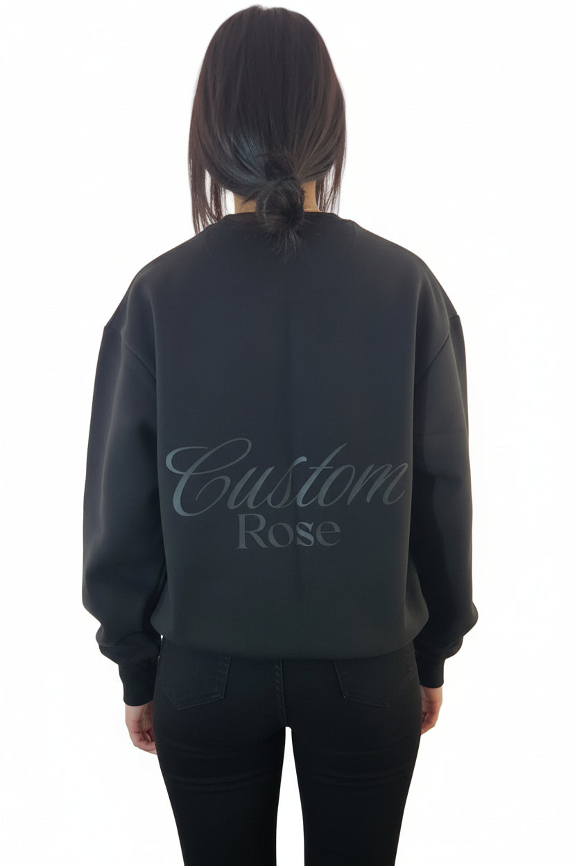 Unisex Double Black Crewneck