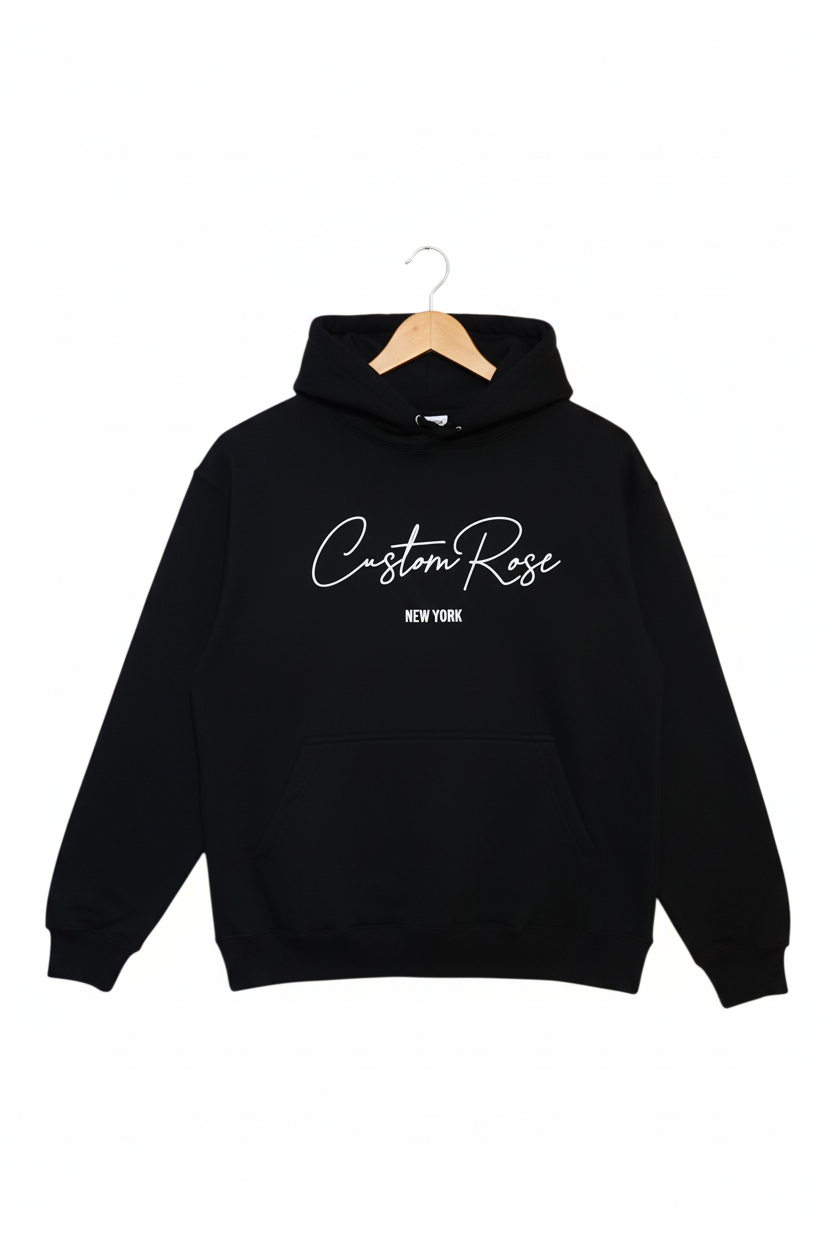 Unisex Black Fleece Hoodie
