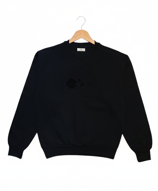 Unisex Double Black Crewneck