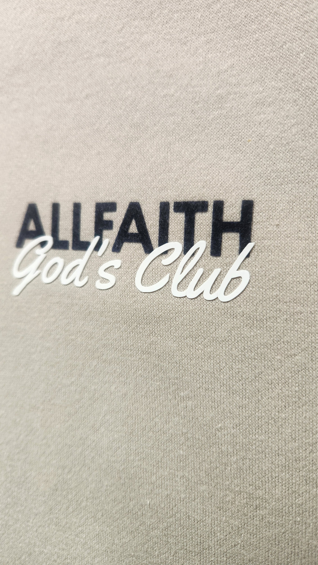 Unisex ALLFAITH GOD'S CLUB Stone Grey Hoodie