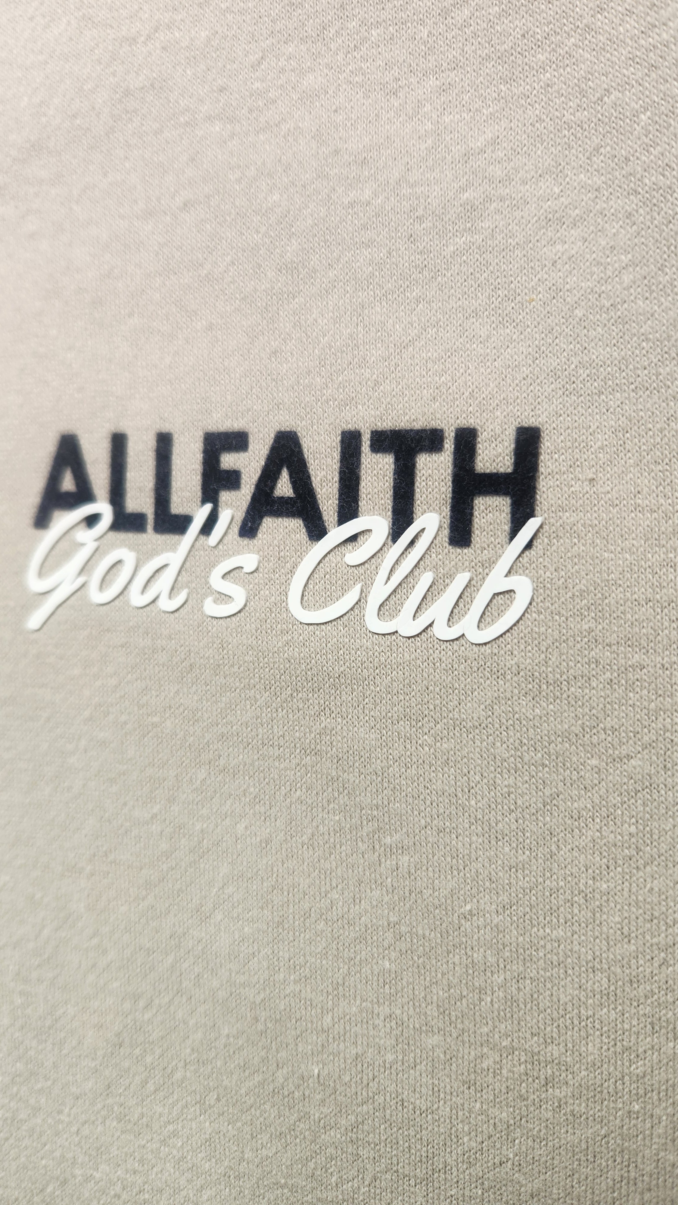 Unisex ALLFAITH GOD'S CLUB Stone Grey Hoodie