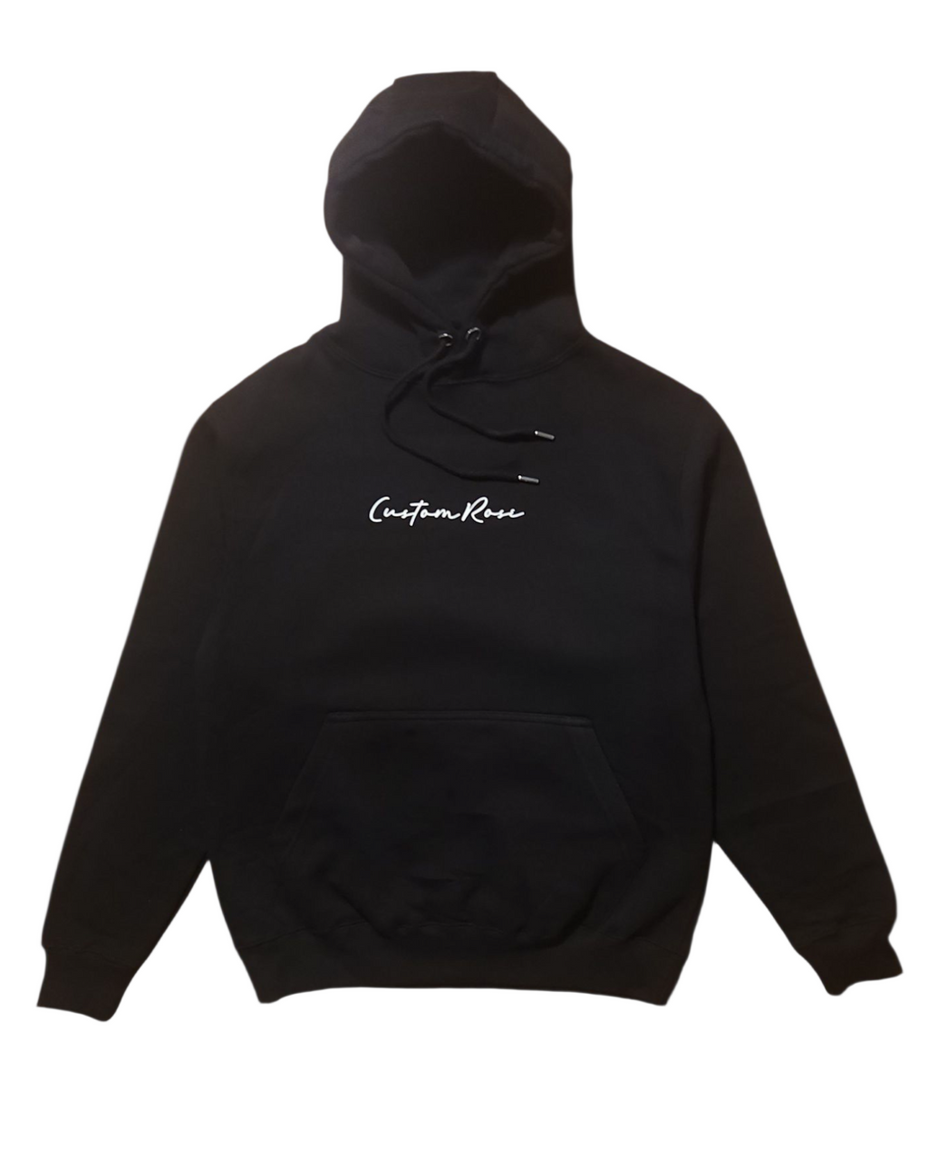 Black Heavyweight Hoodie With Graphic On The Back