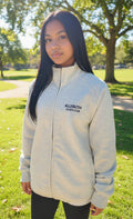 Unisex ALLFAITH Oatmeal Fleece Track JACKET