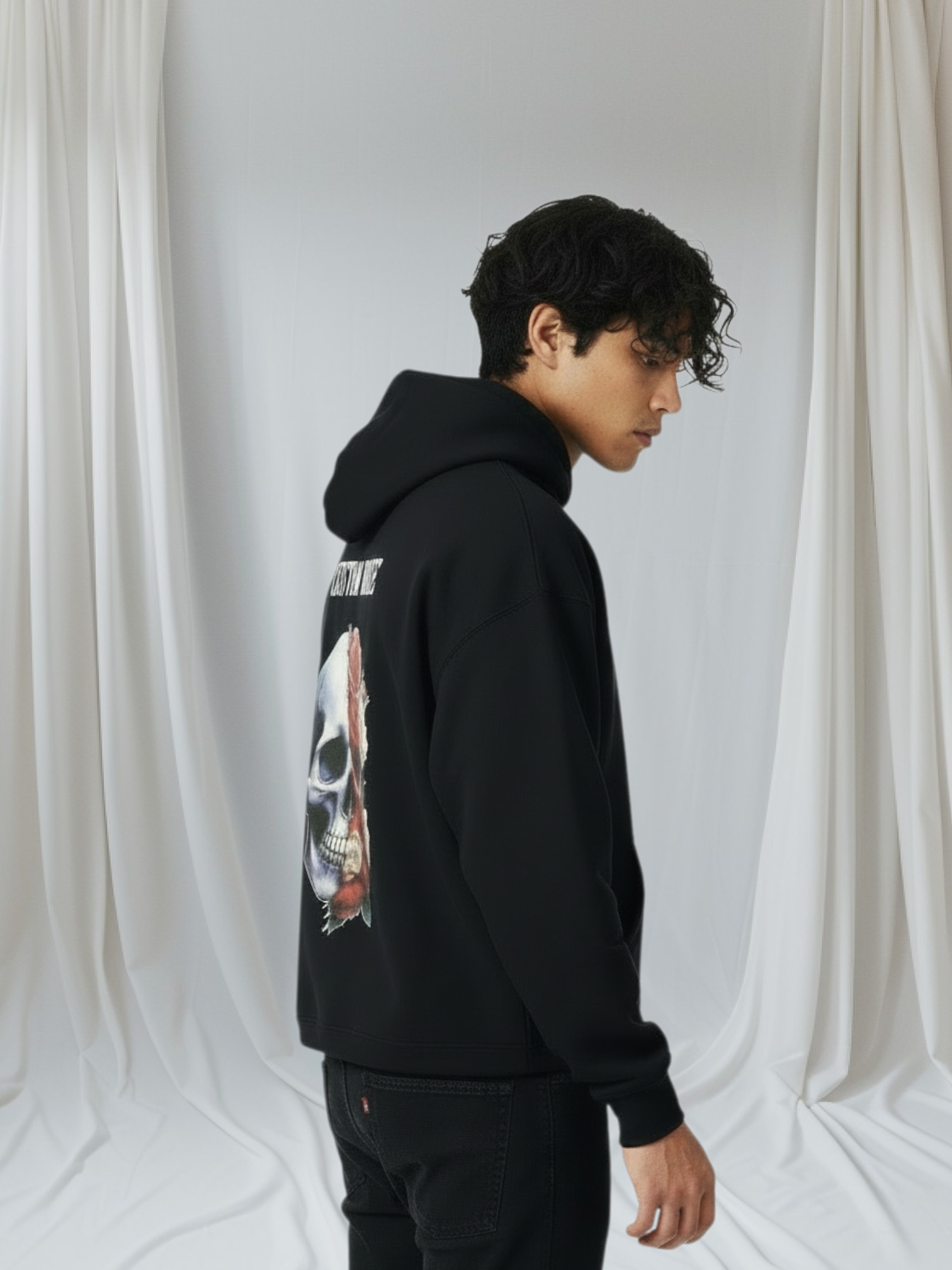 Loose Cropped Boxy Fit Hoodie