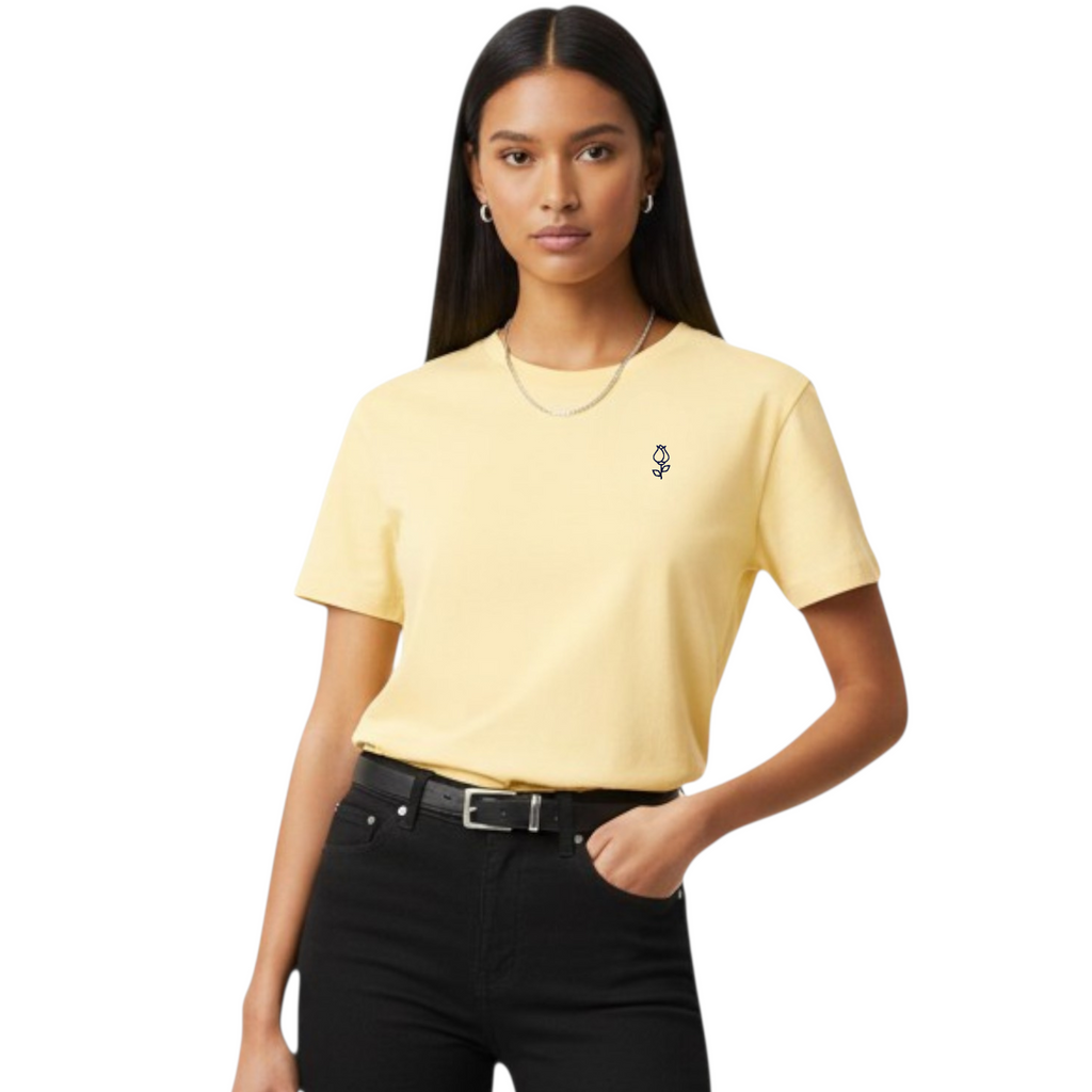 Women's Yellow Garment-Dyed Heavyweight Boxy T-Shirt