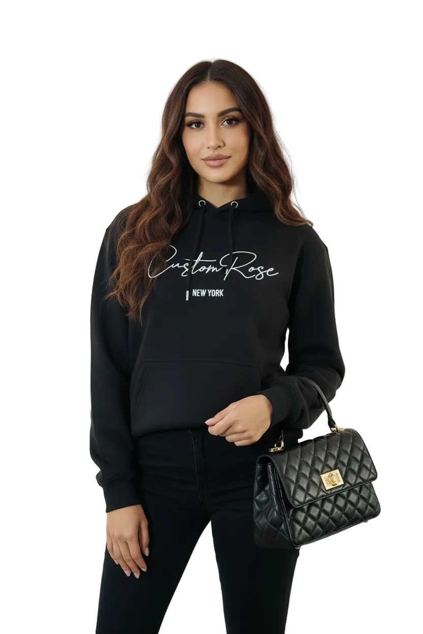 Unisex Black Fleece Hoodie