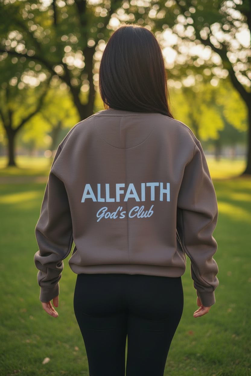 Unisex ALLFAITH BROWN SWEATSHIRT