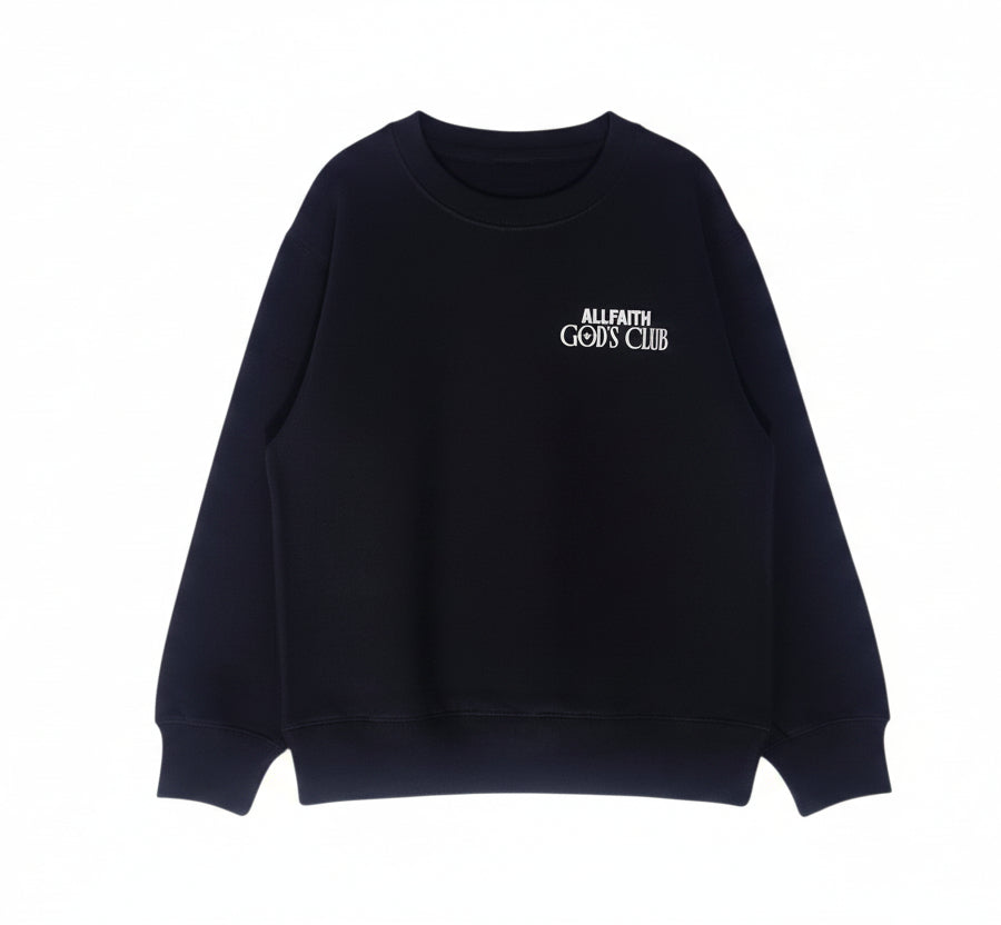 Kids Unisex Black ALLFAITH Sweatshirt