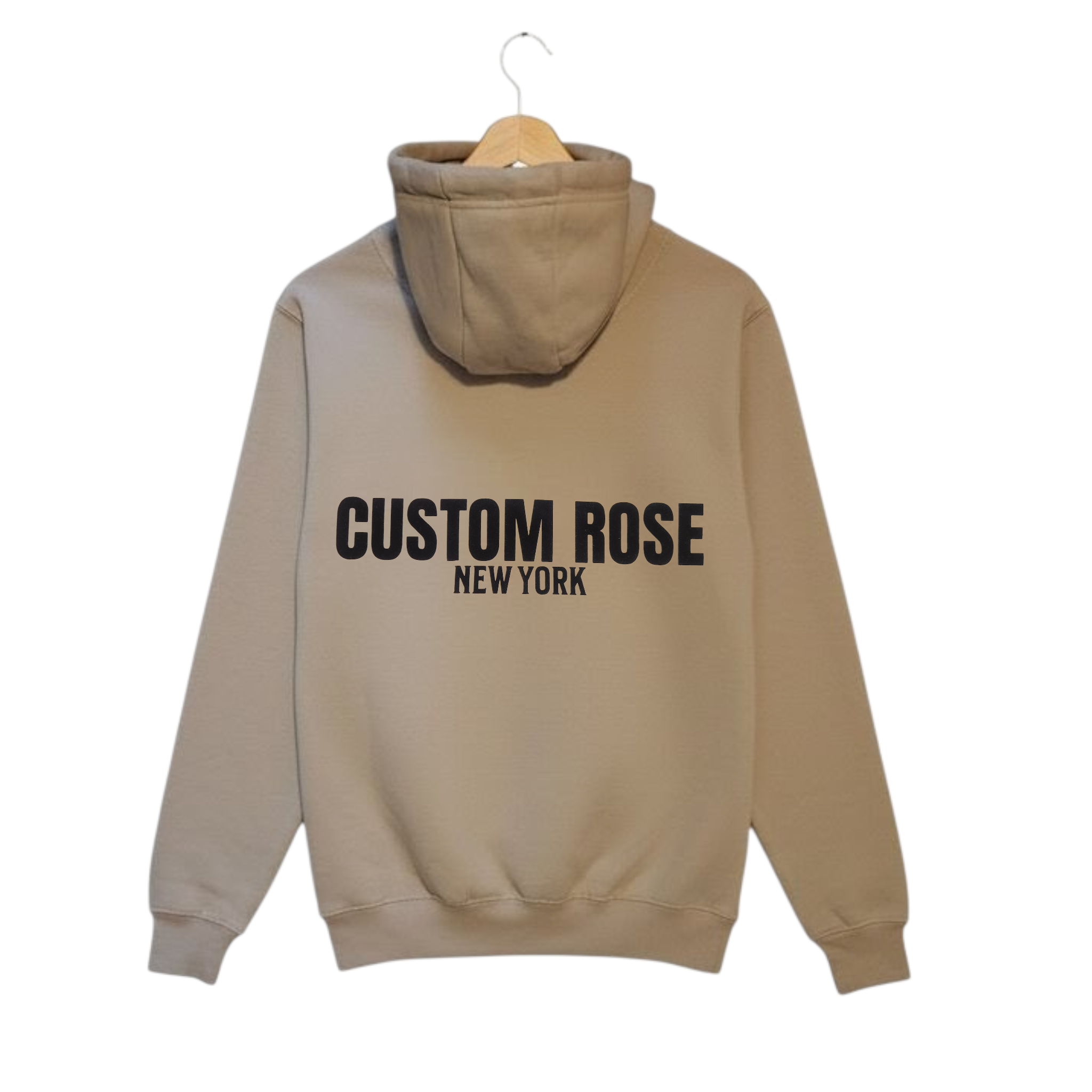 Unisex Beige Fleece Hoodie