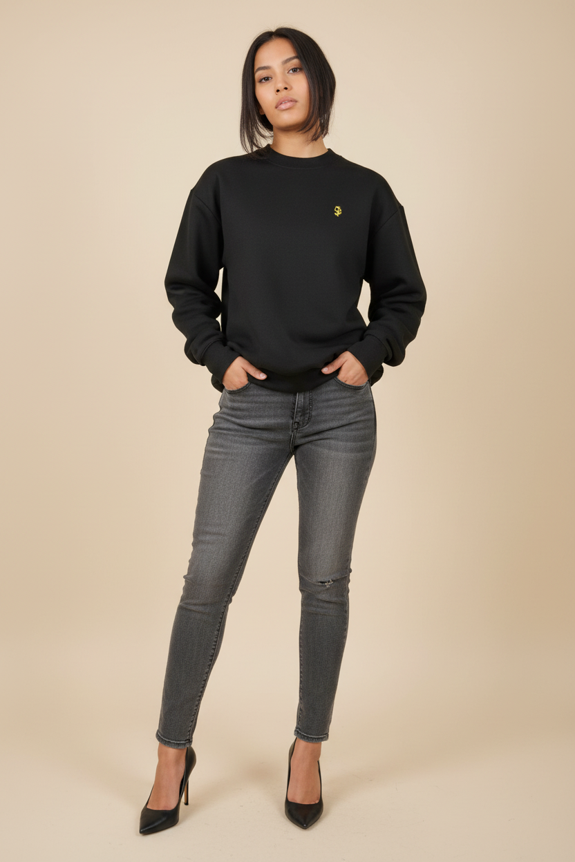 Unisex Yellow Rose Crewneck