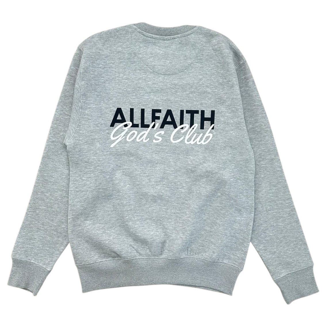 Unisex ALLFAITH GOD'S CLUB Grey Heather Crewneck